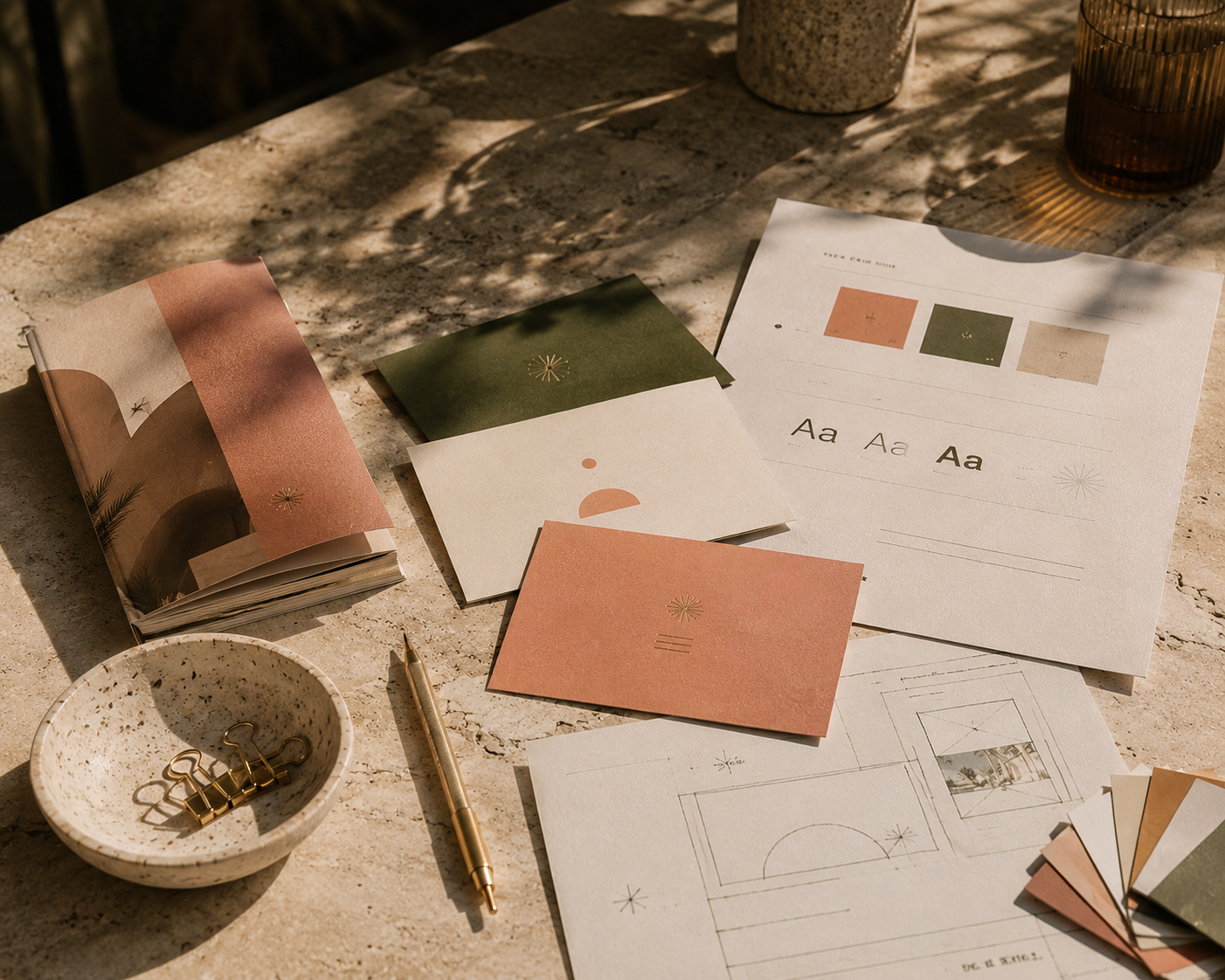 Detail of art direction and graphic design work.