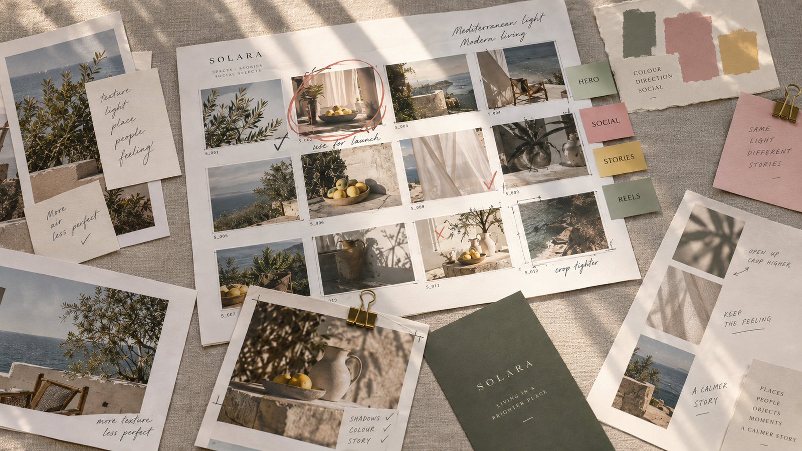 Campaign photography used within social content.