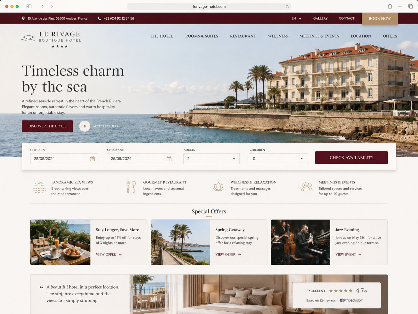 Example interface after redesign.