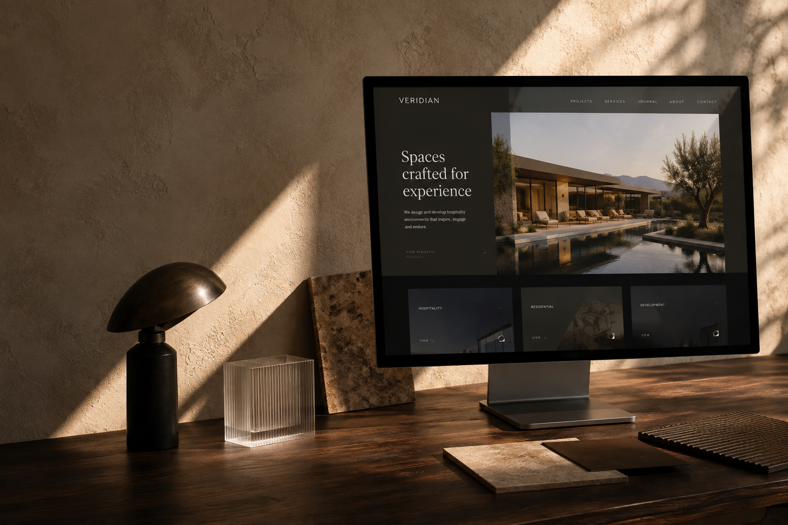 Salty Design & Co. web interface displayed on a laptop.